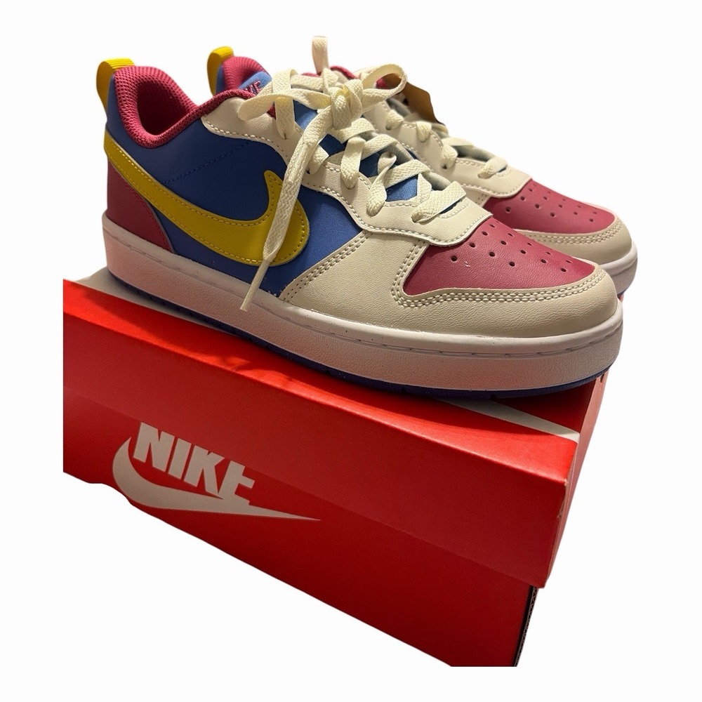 Nike Court Borough Low Recraft BG Lace-Up Colorblock Sneakers Youth US 5Y
